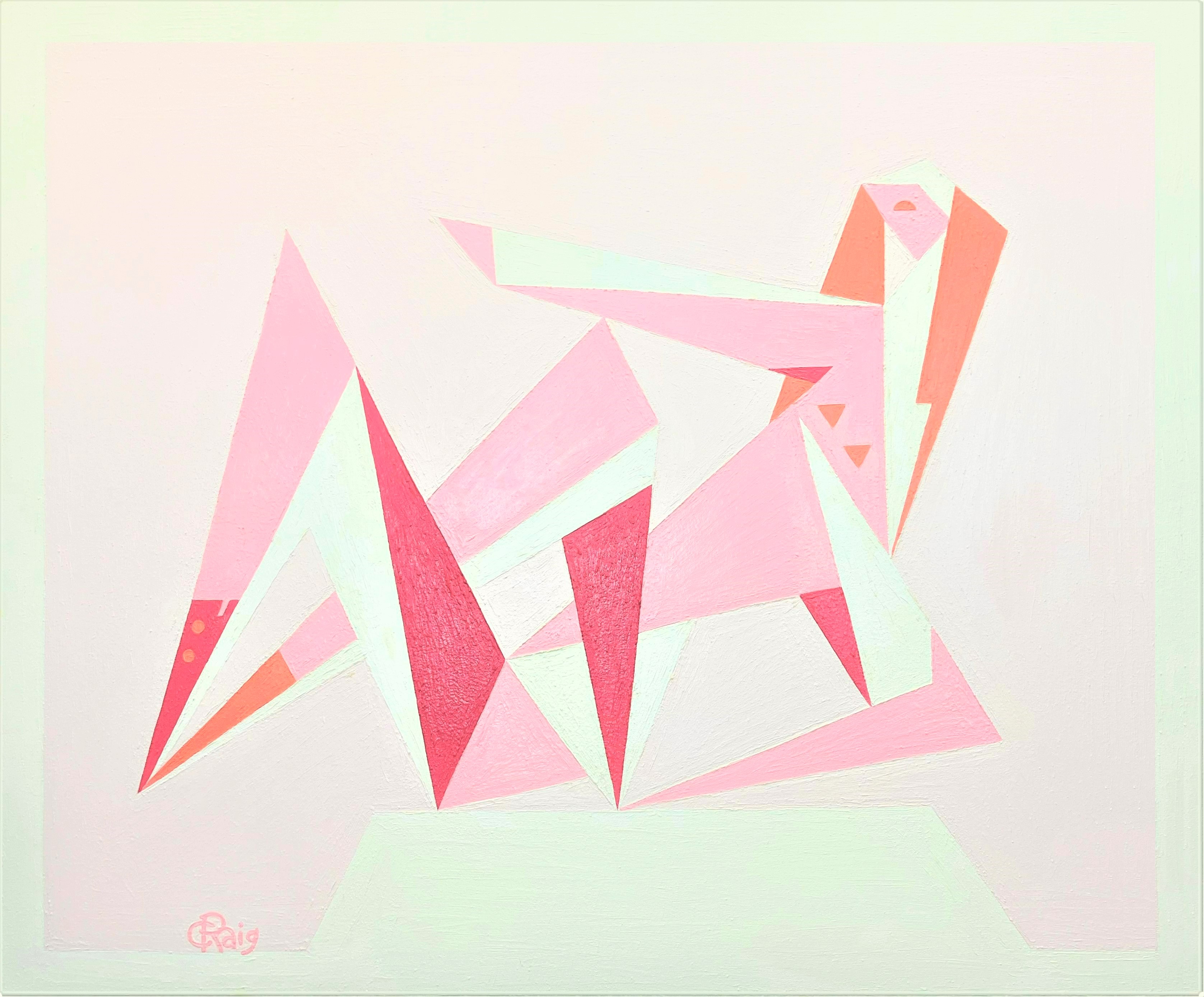 Painting: ON A PEDESTAL, 50 by 60 inches